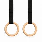 Birch Wood Gymnastics Rings w/ 18' Straps